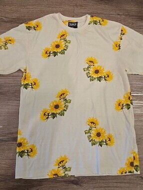 Super Massive Sunflower Print Tee - Yellow Floral